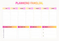 Planning familial hebdomadaire à imprimer – Organisation famille