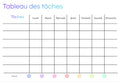 Tableau des tâches familiales à imprimer – PDF.