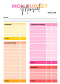Budget familial mensuel à imprimer – Planner PDF