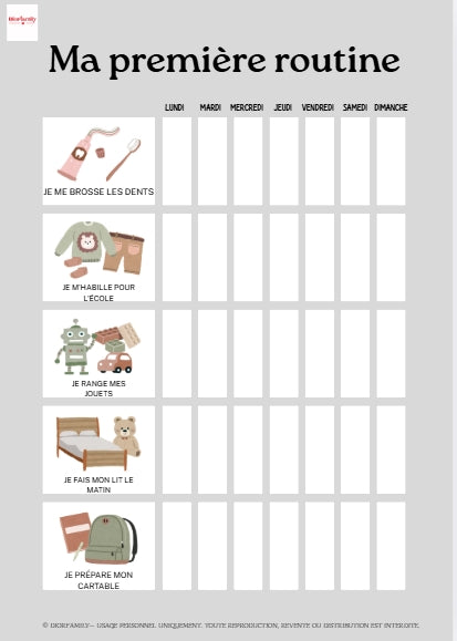 Routine pour les petits