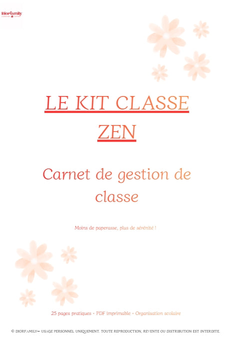 Kit Classe Zen – Carnet de gestion de classe